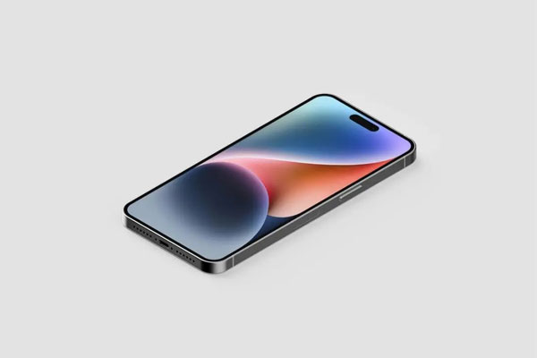iPhone 14 Pro Max Mockup in Perspective Sight FREE PSD