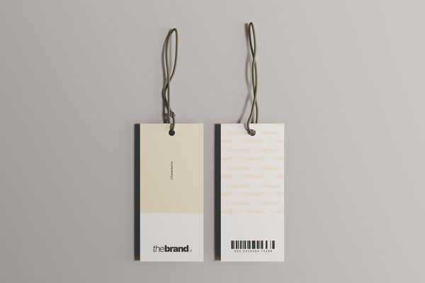 Label Tags Mockup in Facing View FREE PSD