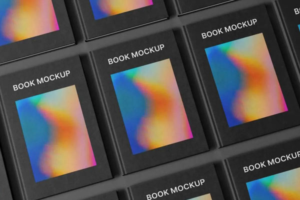 Perspective Vision of Book Grid Mockup FREE PSD