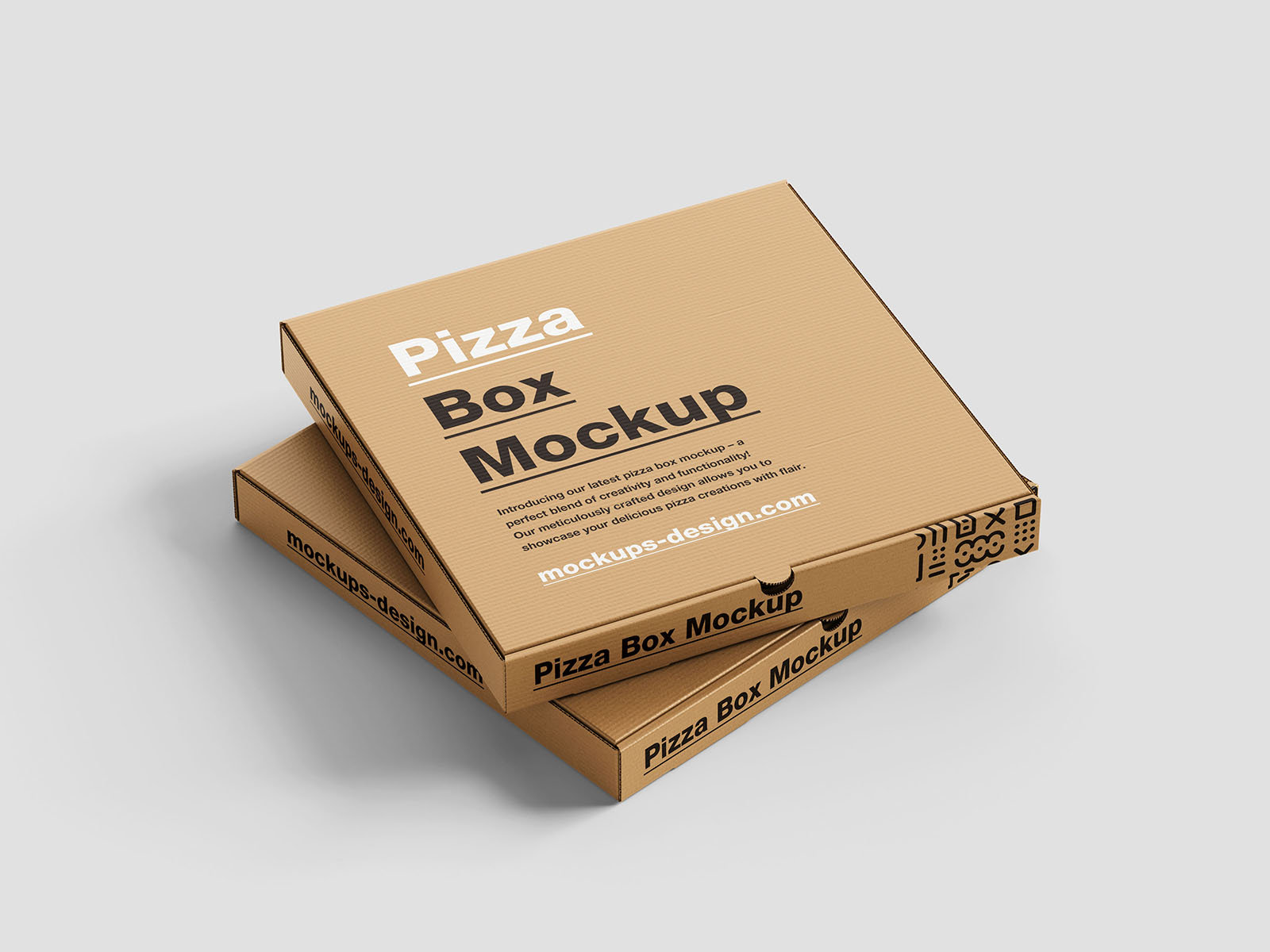 Pizza Box Mockup in 5 Shots FREE PSD