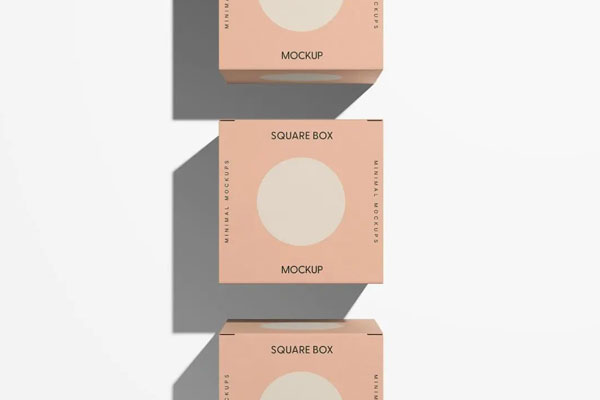 Top View of 3 Boxes Mockup FREE PSD