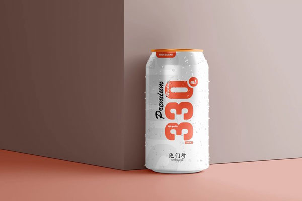 3 Mockups of Chilled 330ml Soda Cans FREE PSD