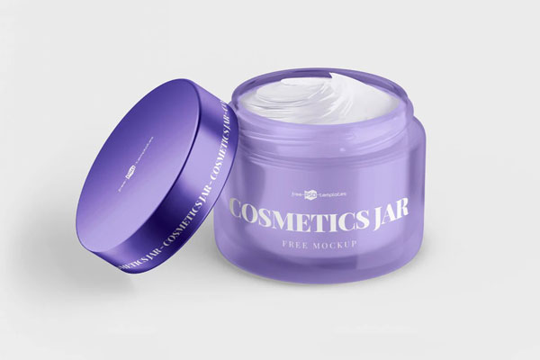 3 Shots of Cosmetics Jar Mockup FREE PSD