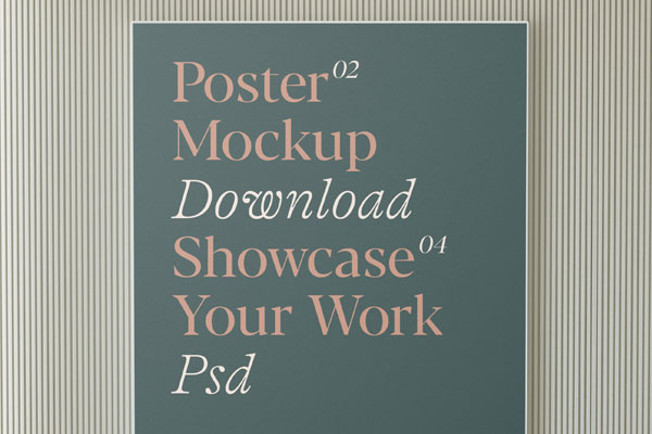Facing Showcase of Interior Poster Mockup FREE PSD