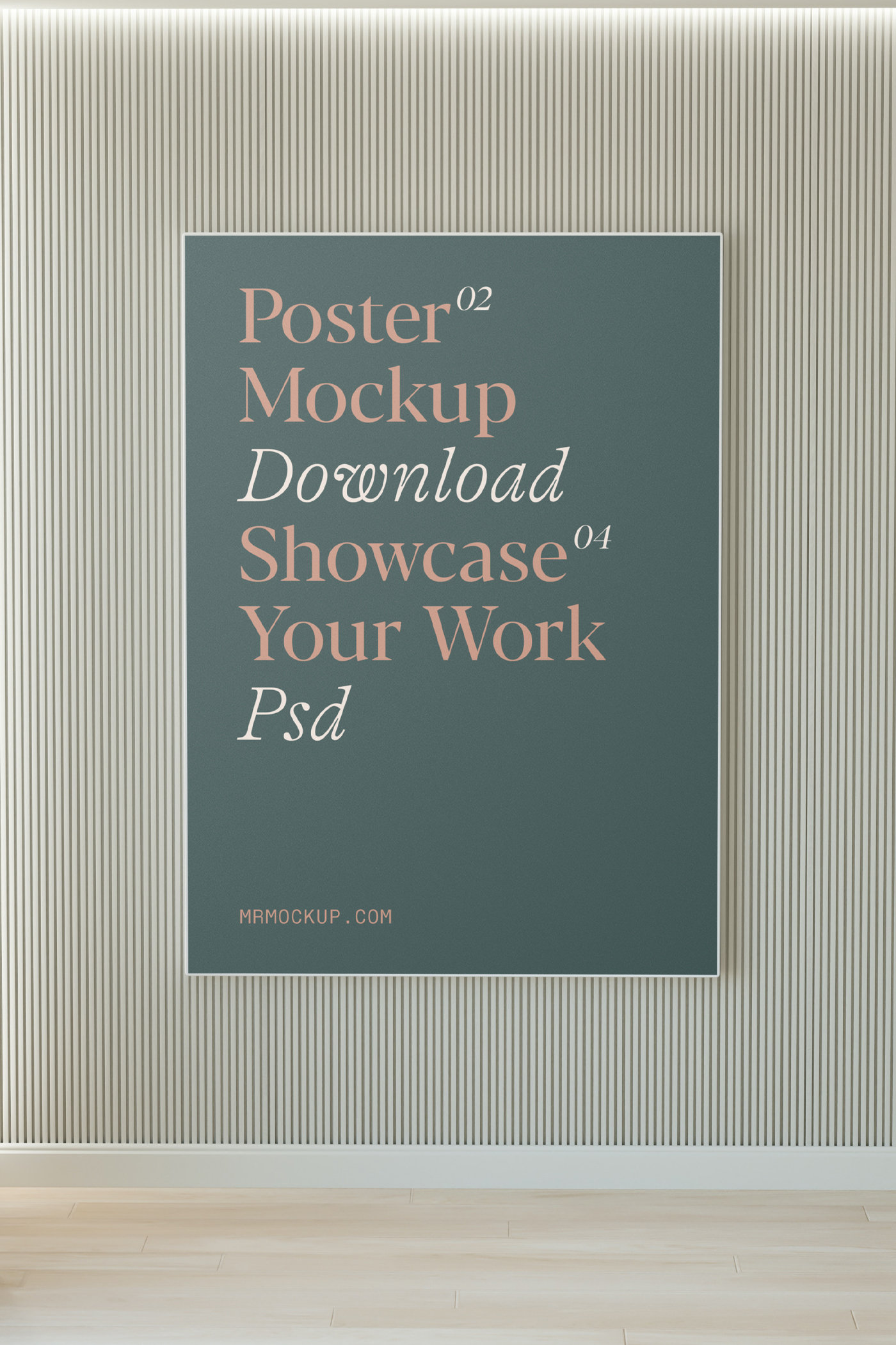 Facing Showcase of Interior Poster Mockup FREE PSD