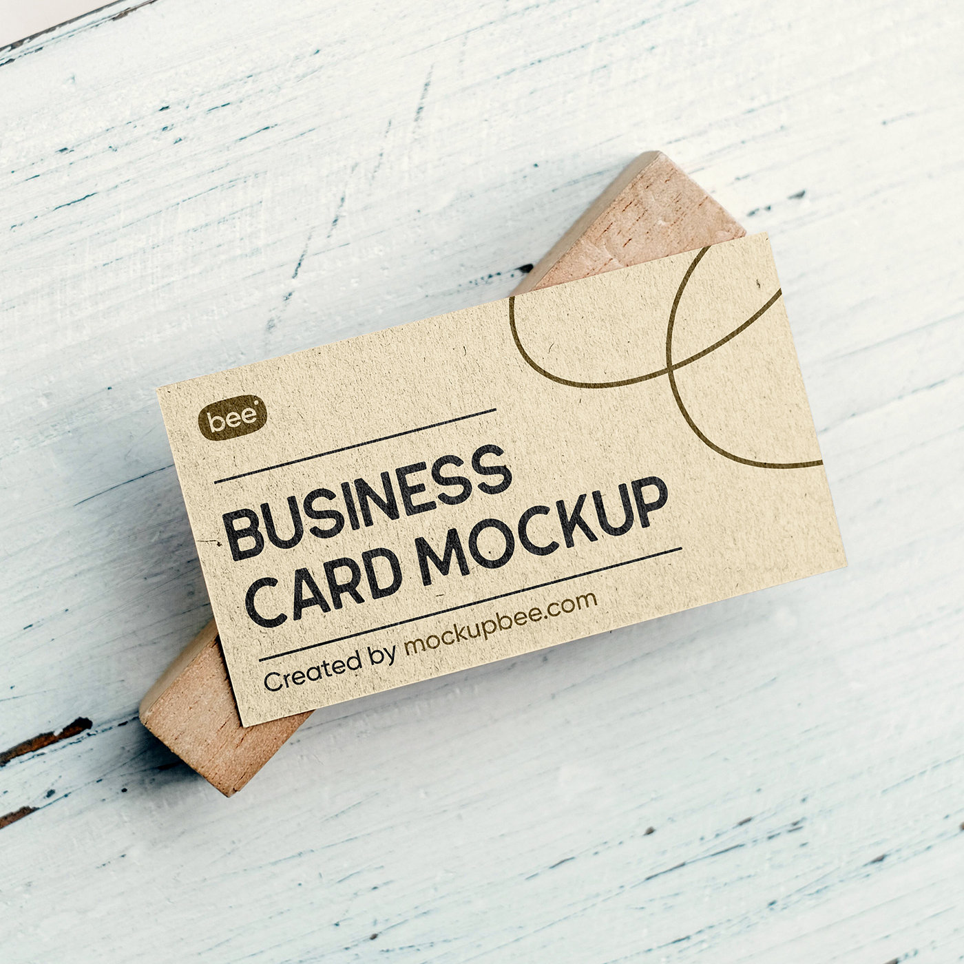 Facing Sight of Eco Business Card Mockup FREE PSD