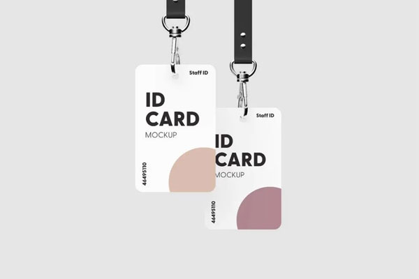 Facing View of ID Card Mockup FREE PSD