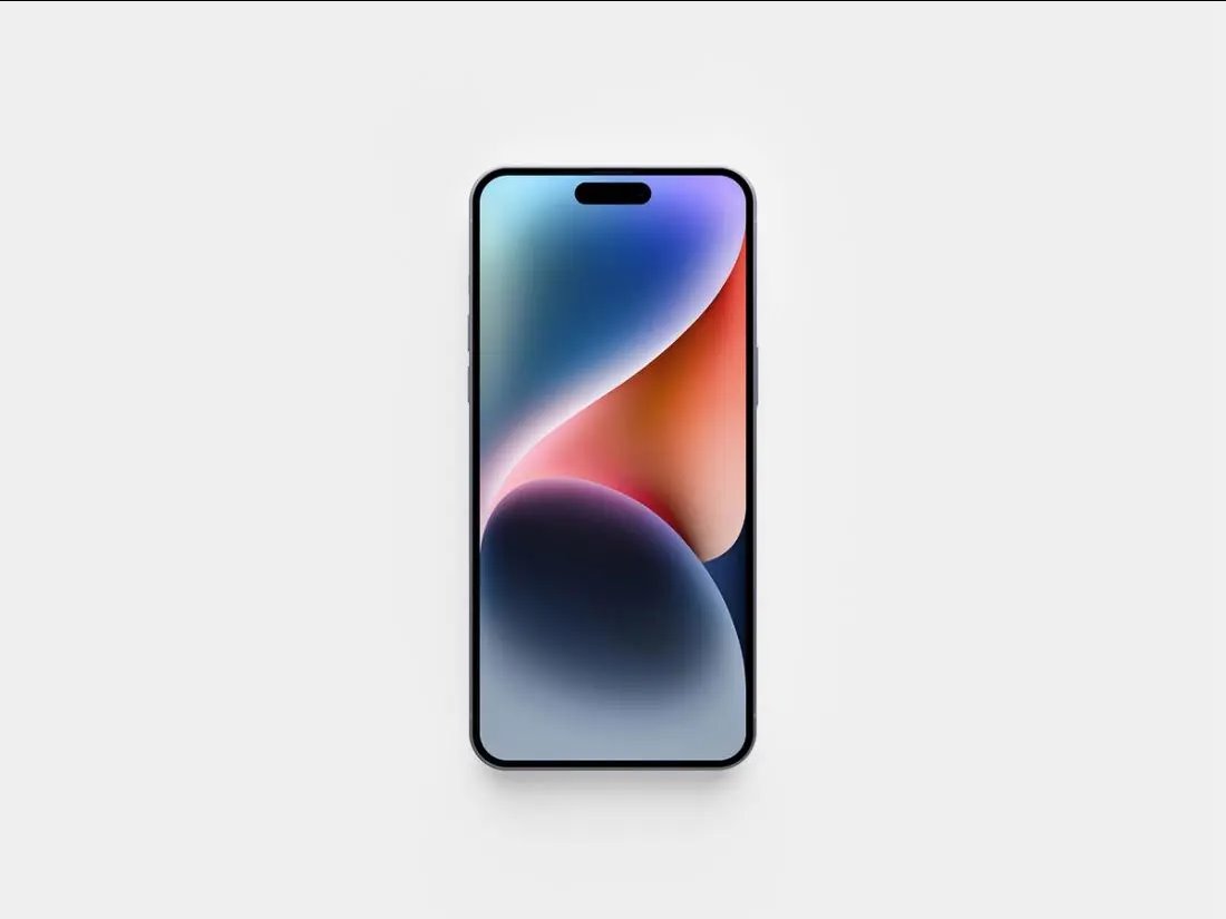 Front View of iPhone 14 Pro Max Mockup FREE PSD