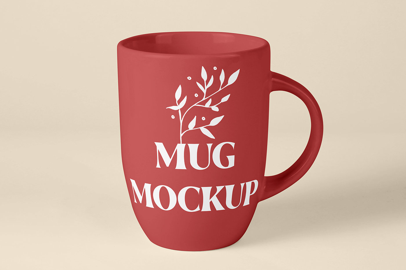 Front View of Standing Ceramic Mug Mockup Free Download | Resource Boy