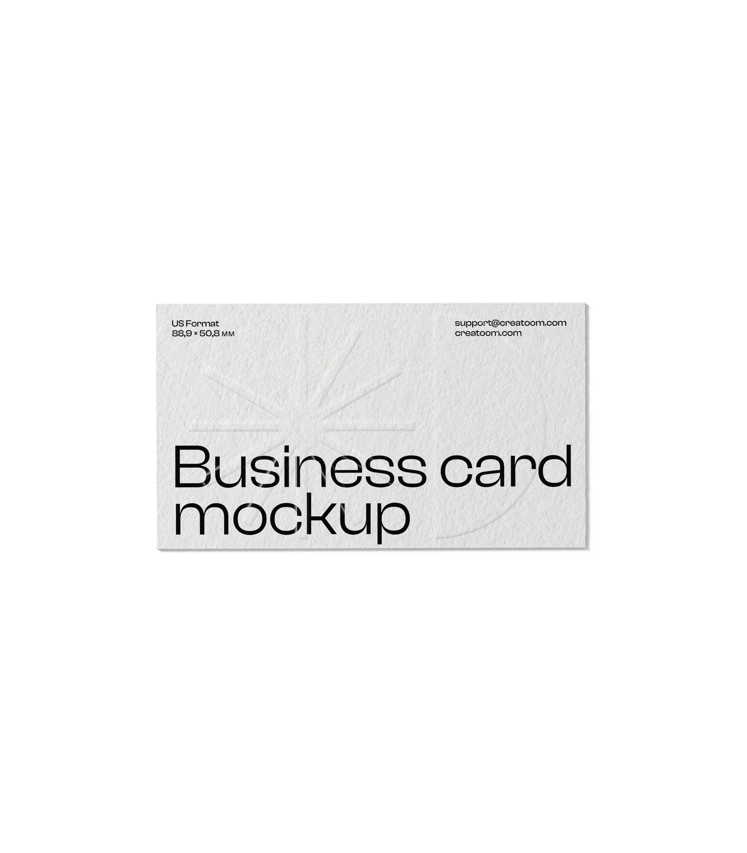 Horizontal Rectangular Business Card Mockup in Top View FREE PSD