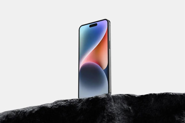 iPhone 14 Pro Max on Rock Mockup FREE PSD