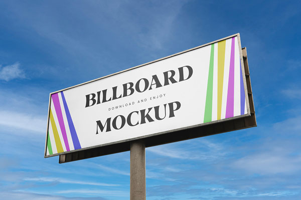 Perspective Sight of Billboard Mockup FREE PSD