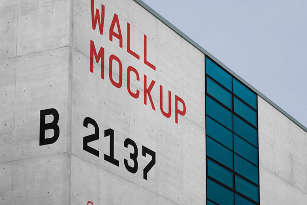Perspective View of Building Facade Mockup FREE PSD