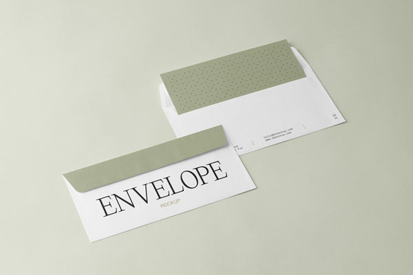 Perspective Vision of Envelope Mockups FREE PSD