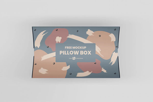 3 Showcases of Pillow Box Mockup FREE PSD