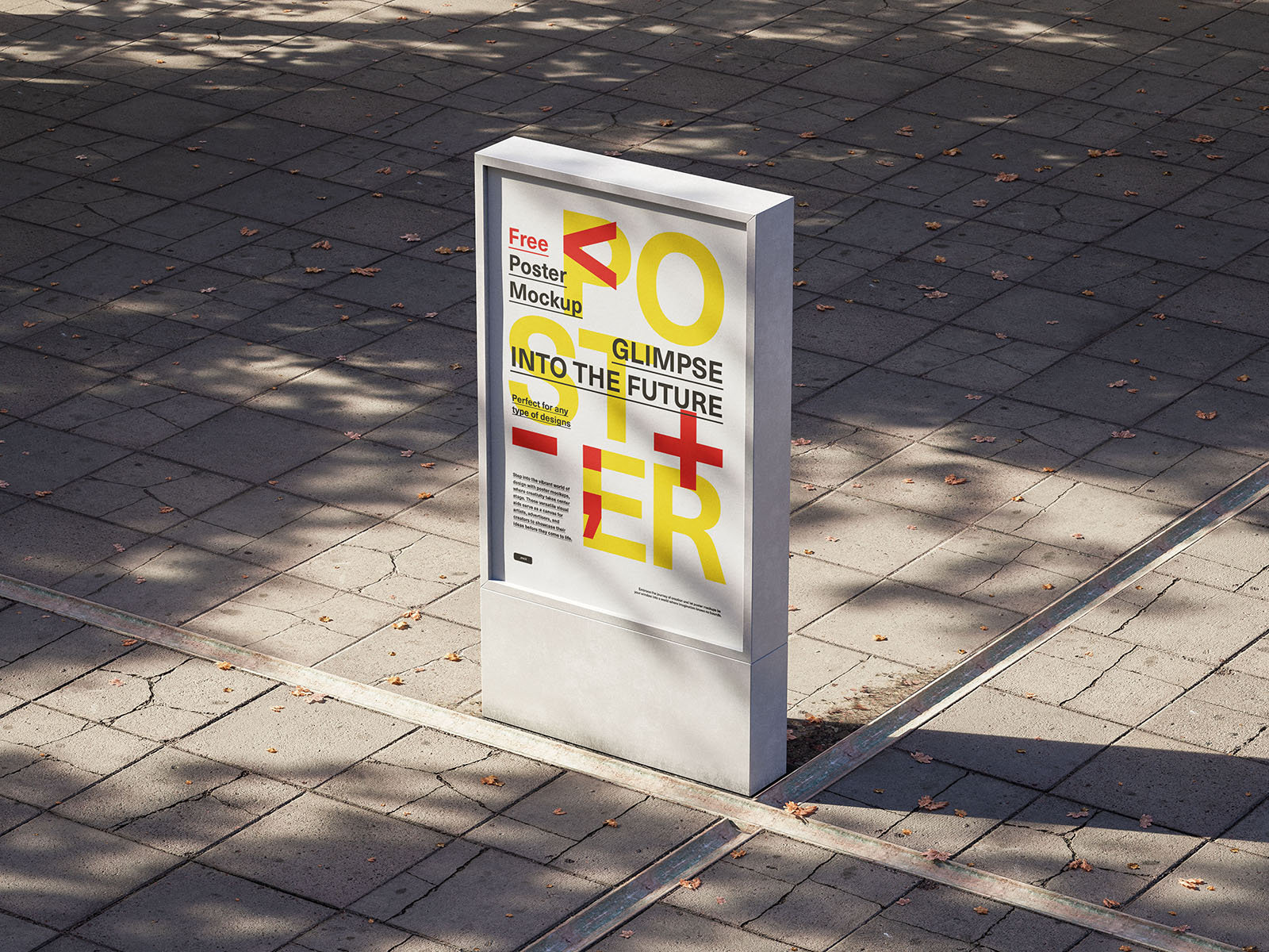 3 Vertical Citylight in the Park Area Mockups FREE PSD
