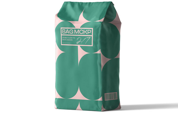 Fabric Food Bag Mockup Standing FREE PSD