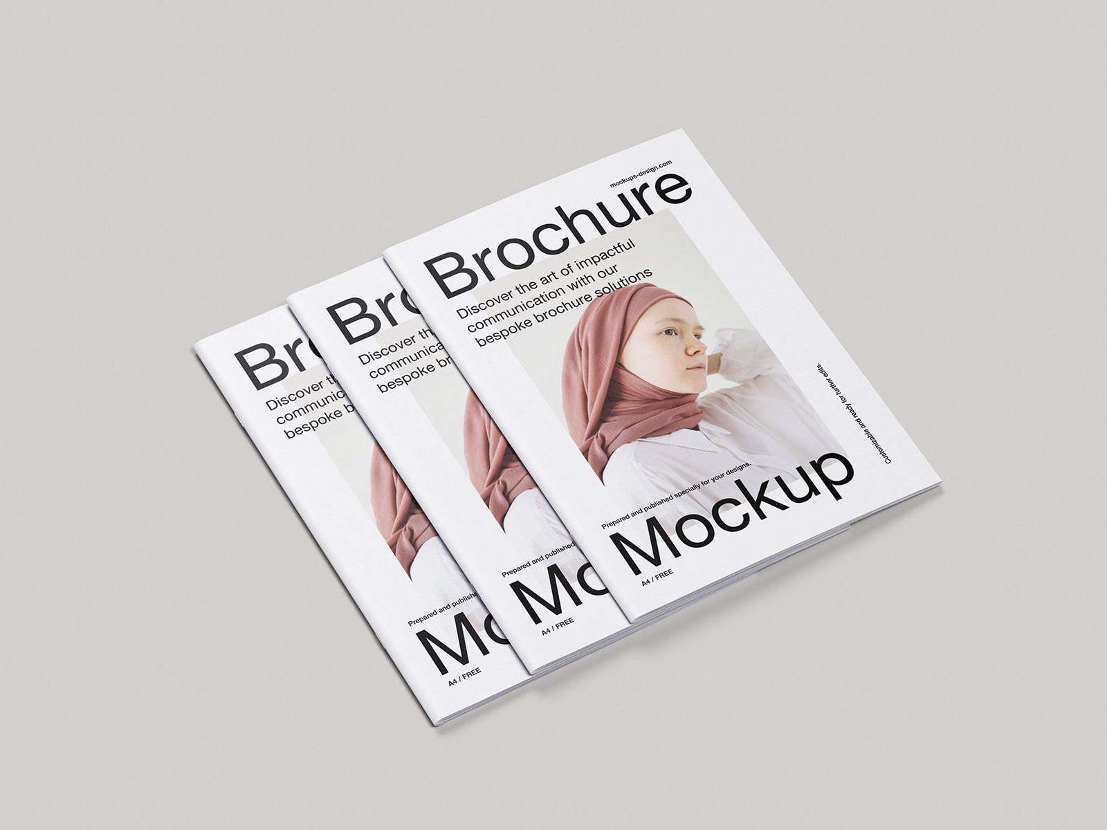 Mockup Bundle with 8 Close-up Shots of A4 Brochure FREE PSD
