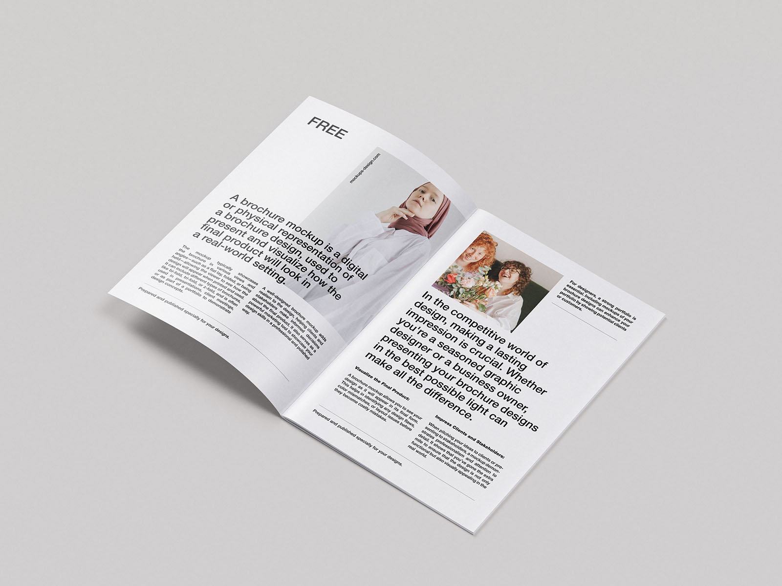 Mockup Bundle with 8 Close-up Shots of A4 Brochure FREE PSD
