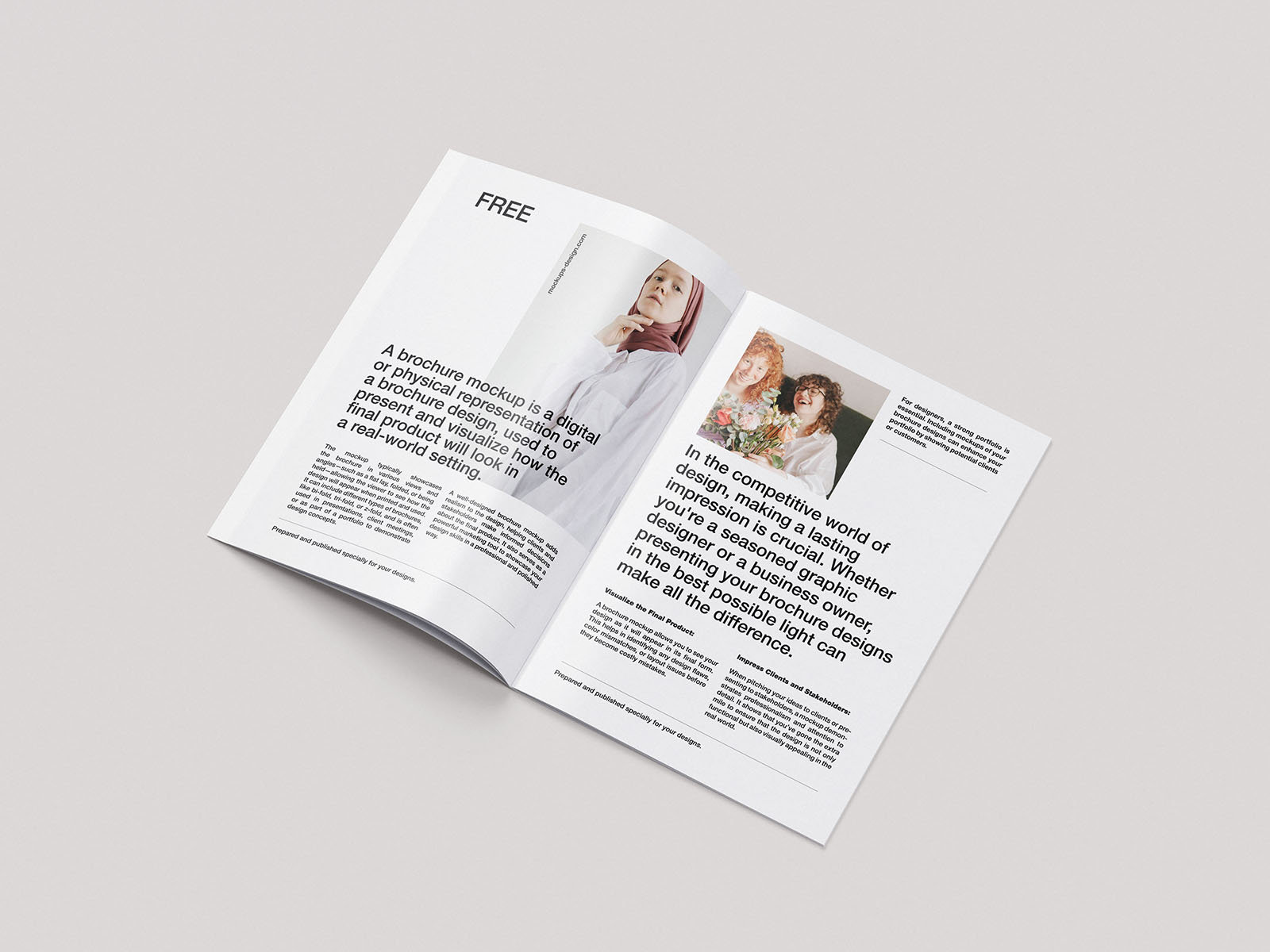Mockup Bundle with 8 Close-up Shots of A4 Brochure FREE PSD