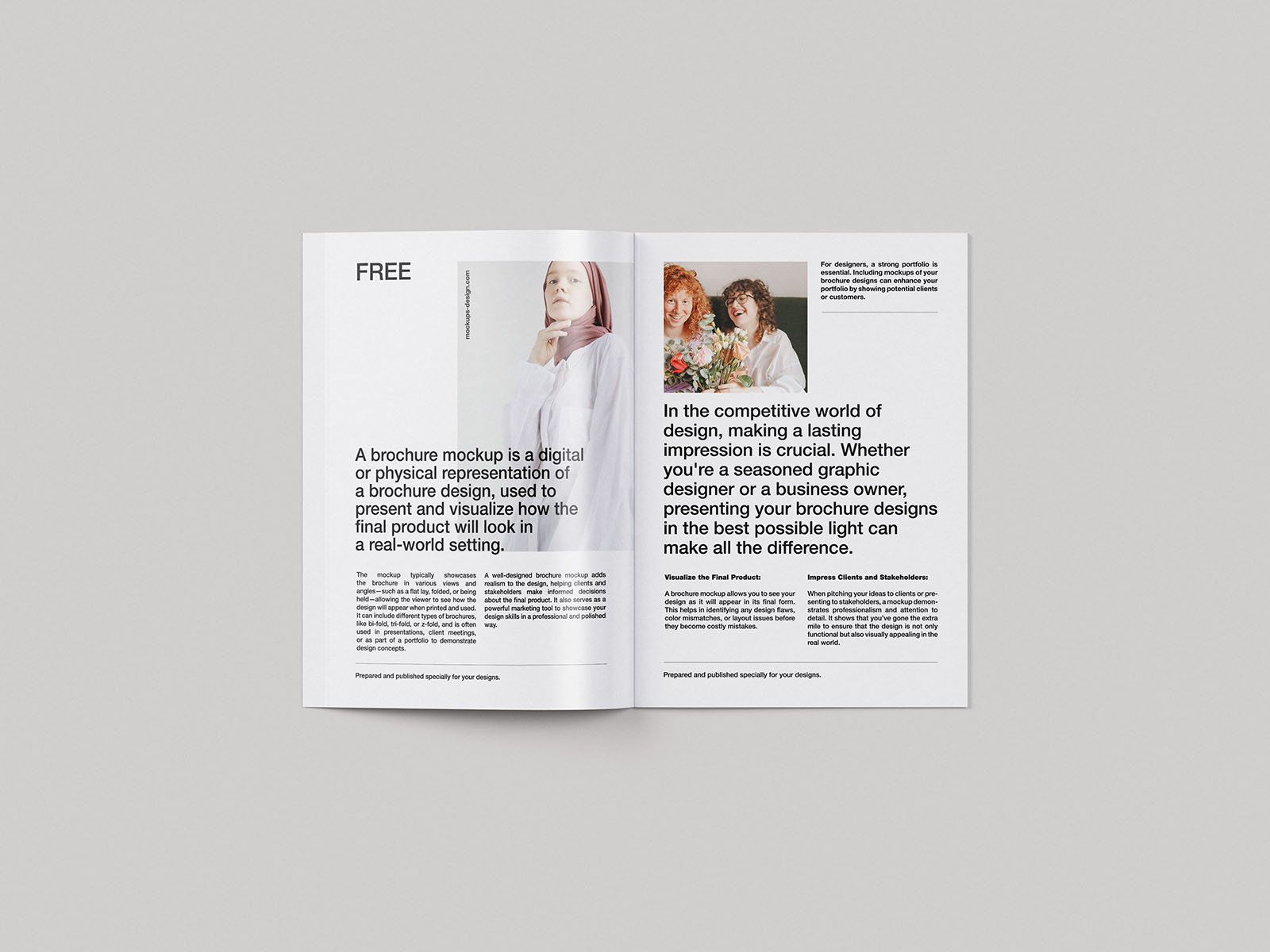 Mockup Bundle with 8 Close-up Shots of A4 Brochure FREE PSD