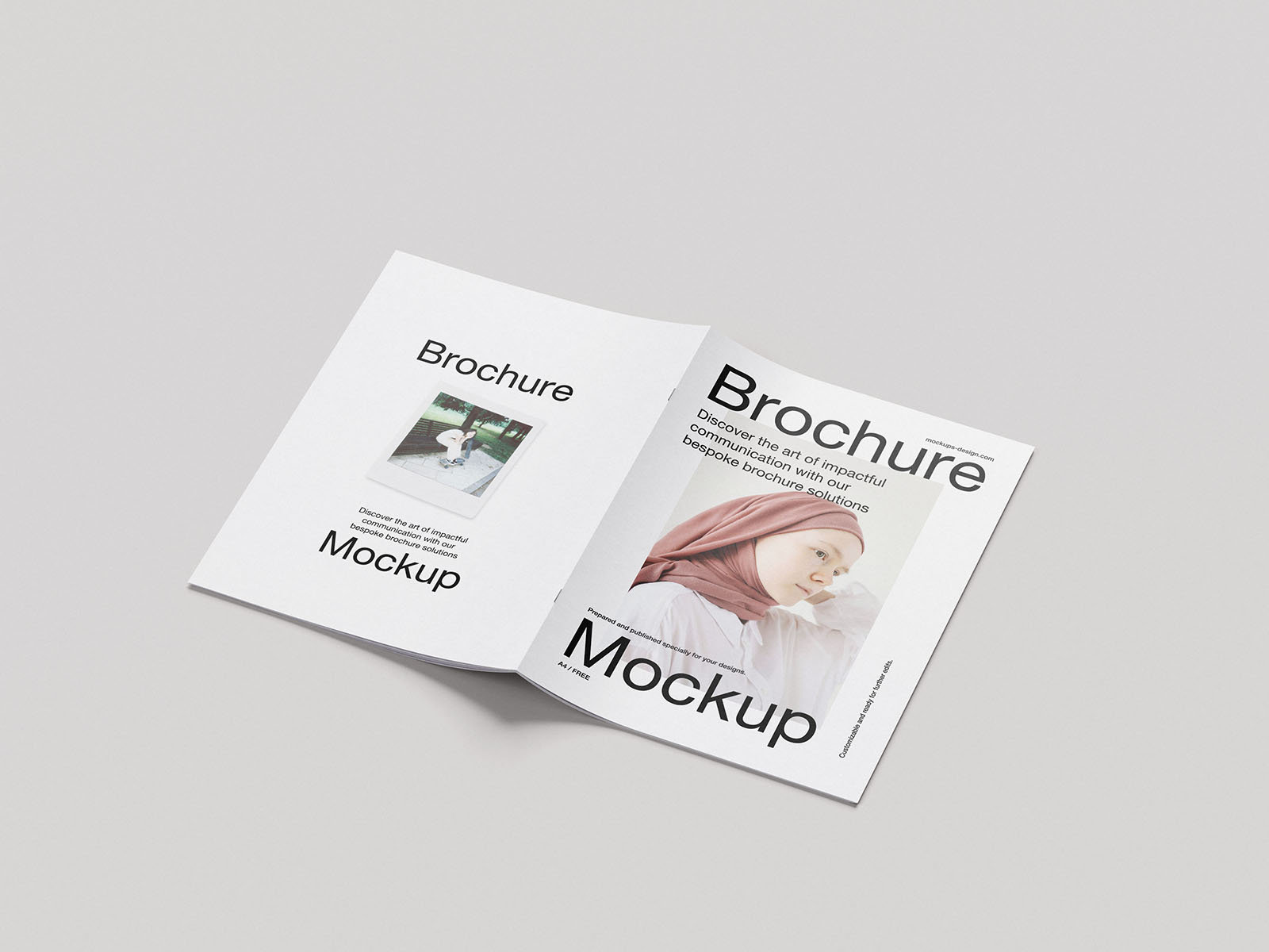 Mockup Bundle with 8 Close-up Shots of A4 Brochure FREE PSD