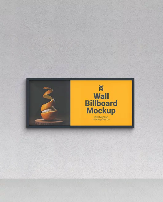 Free Wall Billboard Mockup PSD Template
