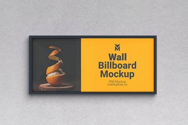Free Wall Billboard Mockup PSD Template