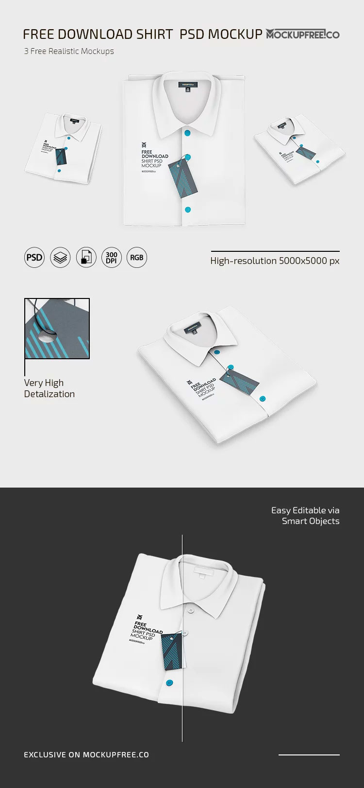 Free White Shirt Mockup PSD Template