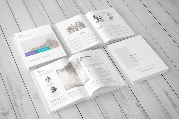 Free 3 Shots of Portrait Hardcover Book Mockup PSD Template