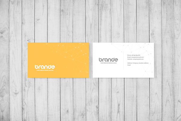 Free 3 Showcases of Simple Business Card Mockup PSD Template