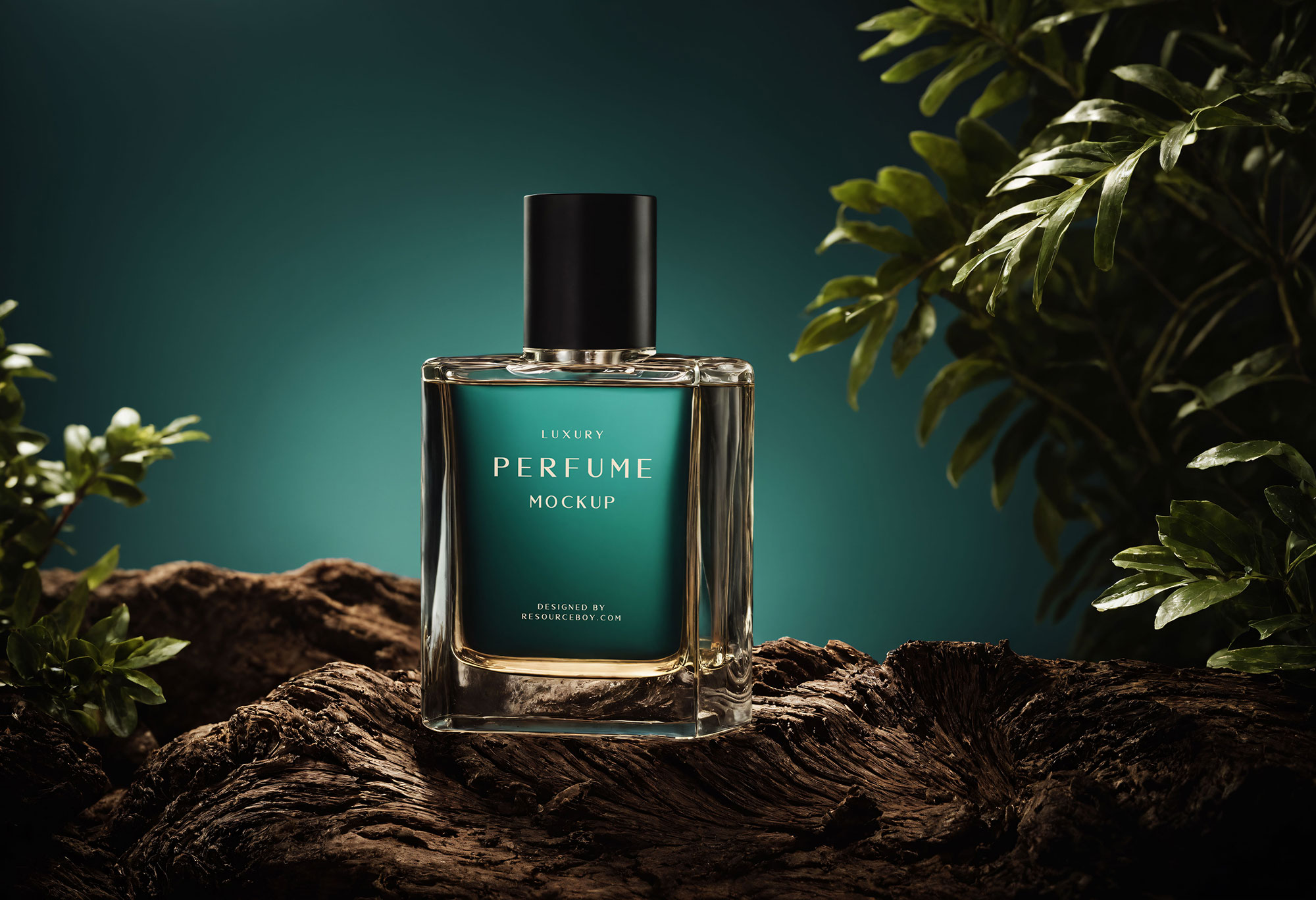 Free Elegant Perfume Bottle Mockup PSD Template