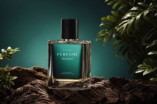 Free Elegant Perfume Bottle Mockup PSD Template
