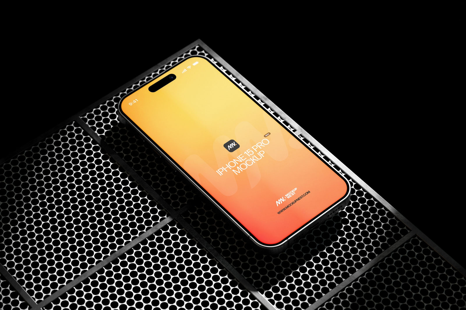 Free 3 Shots of iPhone 15 Pro Max Mockup PSD Template