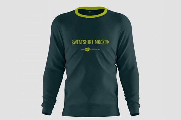 Free 3 Shots of Long-sleeved Men’s Sweatshirt Mockup PSD Template