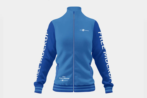 Free 3 Shots of Women’s Sports Jacket Mockup PSD Template