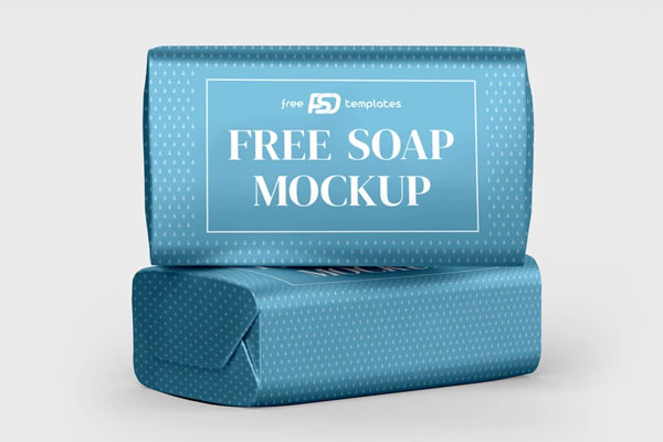 Free 3 Showcases of Soap Mockup PSD Template