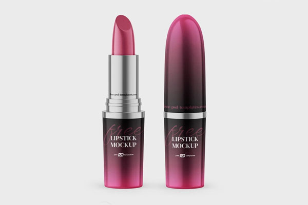 Free 3 Sights of Twist-up Lipstick Tube Mockup PSD Template