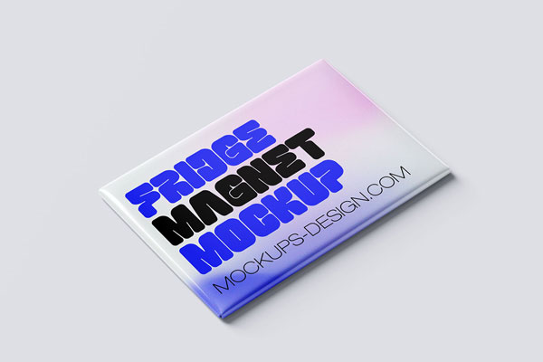 Free 6 Shots of Rectangle Fridge Magnet Mockup PSD Template