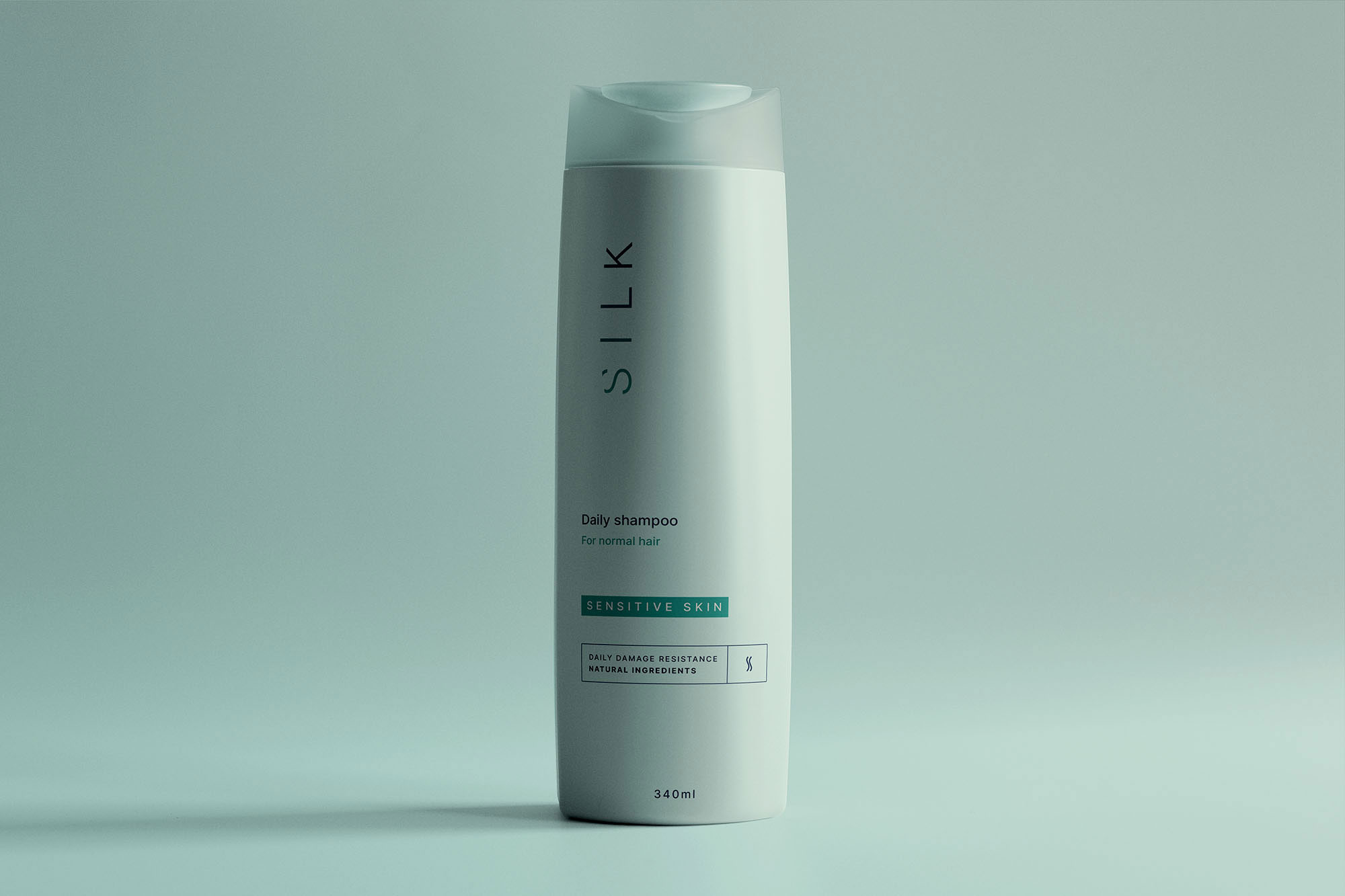 Free Facing Sight of Shampoo Bottle Mockup PSD Template