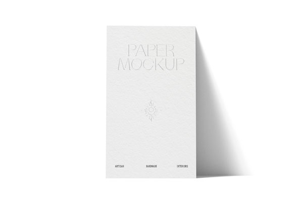 Free Facing View of Paper Mockup PSD Template