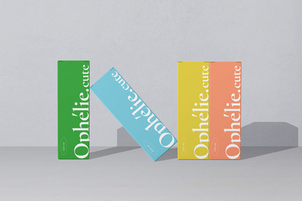 Free Front Scene of 4 Paper Boxes Mockup PSD Template