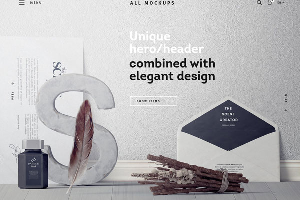 Free Front Scene of Envelope Mockup PSD Template