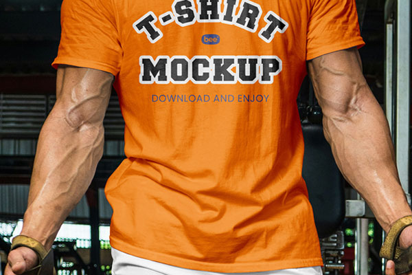 Free Front Sight of Sport Technical T-Shirt Mockup PSD Template