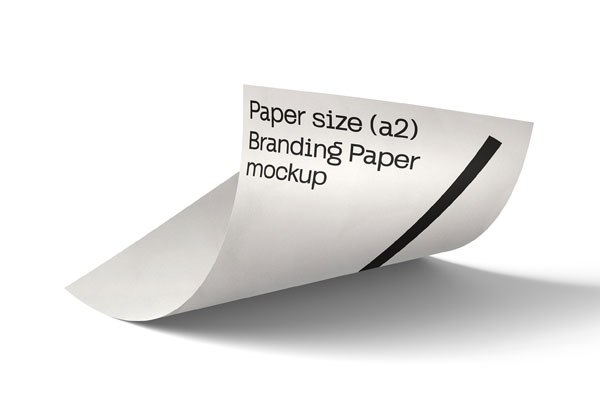 Free Paper Mockup in Front View PSD Template