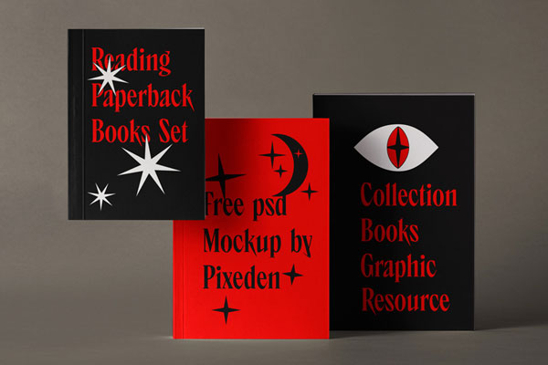 Free Paperback Book Mockup in Front View PSD Template