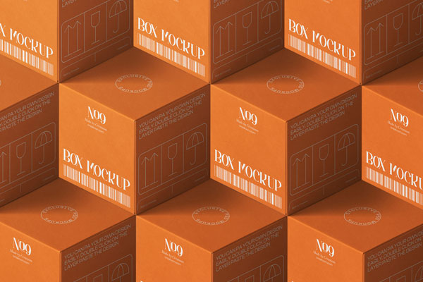 Perspective Scene of Paper Boxes Mockup Free Download | Resource Boy