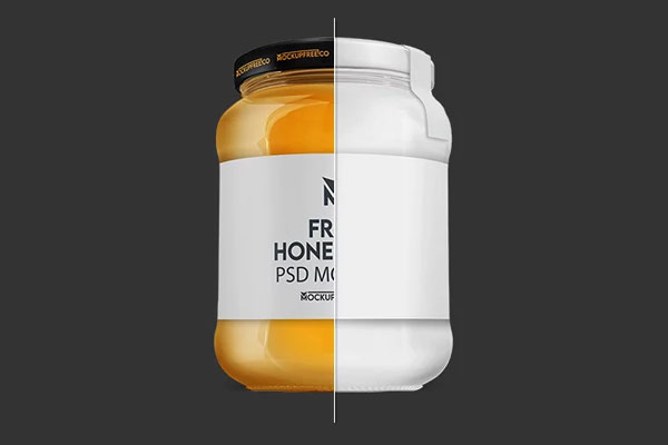 Free 3 Sights of Honey Jar Mockup PSD Template