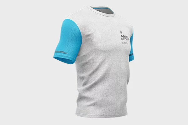 Free 3 Sights of Mens Short Sleeve T-shirt Mockup PSD Template