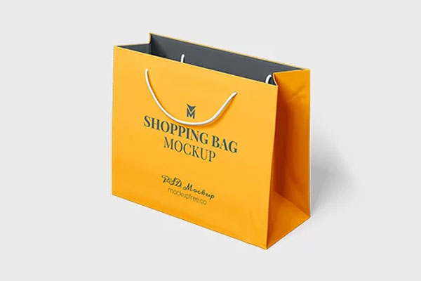 Free 3 Sights of Square Shopping Bag Mockup PSD Template